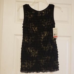 NWT Karen Kane Wild Side Ruffled Tank